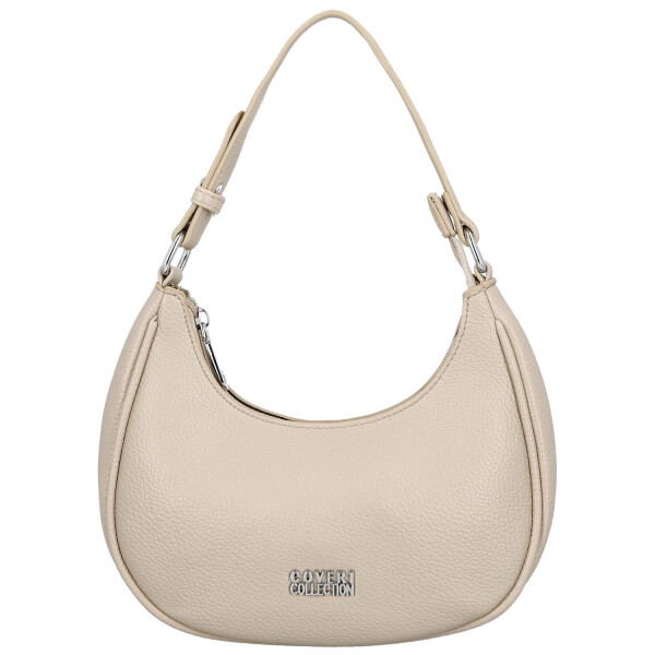 Trendy dámská koženková kabelka na rameno Tricia, tmavě béžová