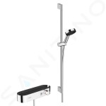 HANSGROHE - Pulsify Select Set sprchové hlavice, 3 proudy, EcoSmart, tyče 959 mm a hadice, matná černá 24171670