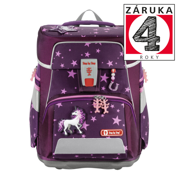 Školní aktovka Step by Step SPACE 5-dílný set, Jednorožec, certifikát AGR