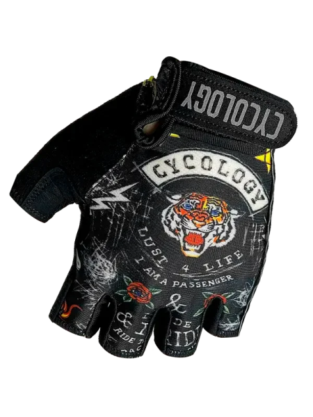 Cyklistické rukavice Cycology City of Angels Black (Motiv City of Angels, velikost L)