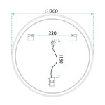 REA - Zrcadlo LED SOFT 70 HOM-00204