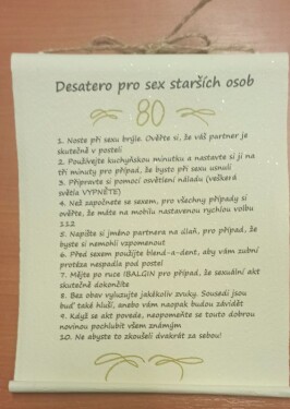 Bene Pergamen - desatero - Sex starších po 80