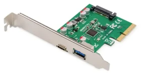 Digitus DS-30225 / Řadič PCI Express / 2x USB 3.1 Gen 2 / USB-C + USB-A / 10 Gbps (DS-30225)