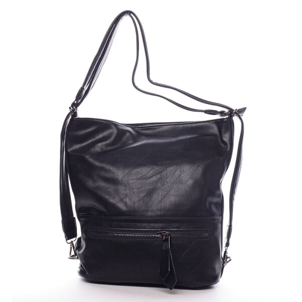 Dámská trendová kabelka batoh přes rameno Estefani, černá