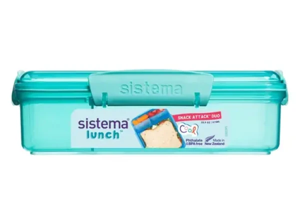 Sistema Lunch Krabička na svačinu s 2 oddělenými přihrádkami 975 ml mátová (8592001419391)
