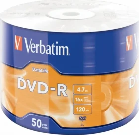 Verbatim DVD-R / Optické médium / 4,7 GB / 16x / 50 ks cake (43791)