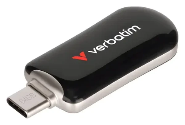 Verbatim Plectra 64GB černá / Flash Disk / USB-C 3.0 / až 100 MB/s (30224)