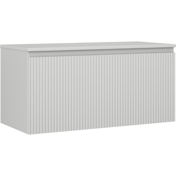 MEXEN/S - Rivel koupelnová skříňka pod umyvadlo 100 cm s deskou, 1 šuplík, reliéf , šedá mat 91A20-10047-1-BFC62