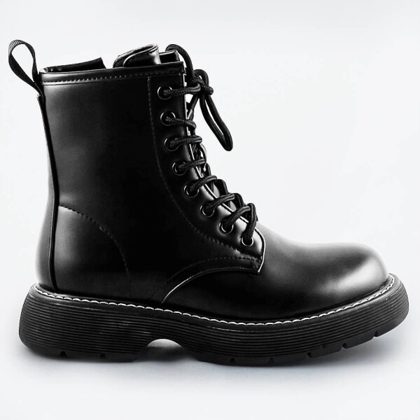 Černé dámské šněrovací boty (A9935) (40)