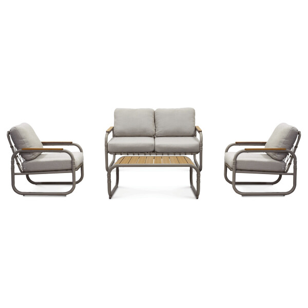 Zahradní sestava, kov, béžová, AZS-L1913 CRM