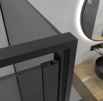 CERANO - Sprchové otočné dveře Porte L/P - 8 mm - černá matná, grafitové sklo - 80x195 CER-8050BD7248
