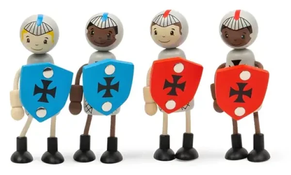 BIGJIGS TOYS Dřevěné postavičky Středověcí rytíři
