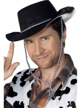Smiffys.com Klobouk kovboj plast černý