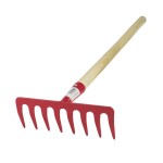 Hrabičky kovové, 7 zubů, dřevěná násada 60cm