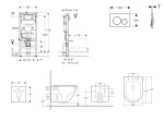 GEBERIT - Duofix Set předstěnové instalace, klozetu Oudee a sedátka softclose, tlačítko Sigma20, matná černá/černá SANI11CA5157