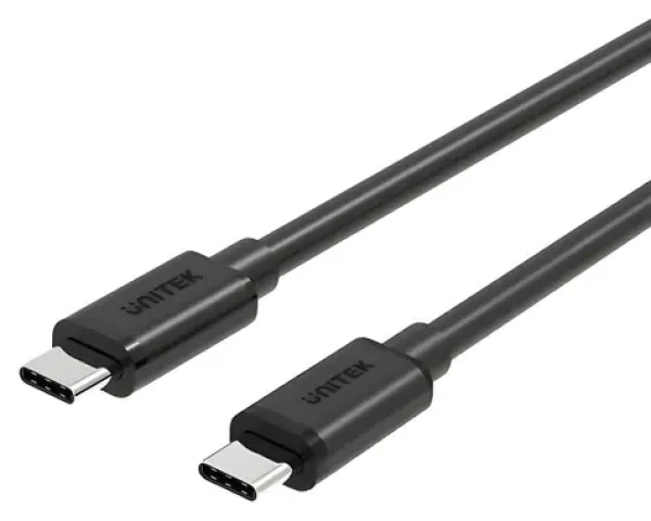 Unitek Kabel USB-C - USB-C černá / Kabel / USB-C (M) - USB-C (M) / 1 m (Y-C477BK)