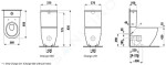 Laufen - Pro Stojící WC kombi mísa, 650x360 mm, zadní/spodní odpad, s LCC, bílá H8259524000001