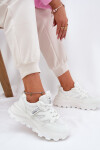 Dámské Sportovní Boty Sneakers Na Tlusté Podešvi Bílé Prononice 38