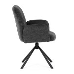 Jídelní židle, černá, hladká látka, DCH-D1330 BK2