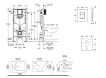 GROHE - Rapid SL Set předstěnové instalace, klozetu Arkas I sedátka softclose, tlačítko Skate Cosmopolitan, alpská bílá SANI11BA3104