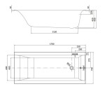 CERSANIT - Obdélníková vana LARGA 170X75 S301-303