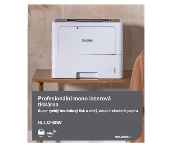 BROTHER tiskárna laserová mono HL-L6210DW - A4 50ppm 1200x1200 256MB 520listů LAN USB WIFI DUPLEX EDF_3860764