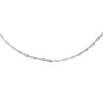 LUNICA Stříbrný rhodiovaný řetízek SINGAPUR 50cm 0237