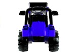 Mamido Dětský elektrický traktor Power s radlicí modrý