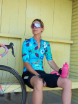 Cyklodres CYCOLOGY Aloha Aqua Reborn, dámský, krátký rukáv (Motiv Aloha Aqua, velikost S)