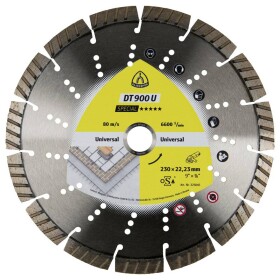 Klingspor 325045 DT 900 U Special diamantový řezný kotouč Průměr 230 mm Ø otvoru 22.23 mm stavební materiály, univerzální beton, železobeton, Vápenopísková