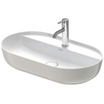 DURAVIT - Luv Umyvadlo na desku, 70x40 cm, bez přepadu, s otvorem pro baterii, WonderGliss, bílá/matná šedá 03807023001