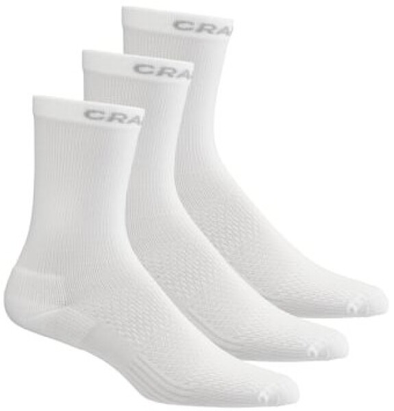 Craft Core Dry High 3-pack bílá - Běžecké ponožky CRAFT CORE Dry High - 3 páry - bílá Velikost textilu: 40-42