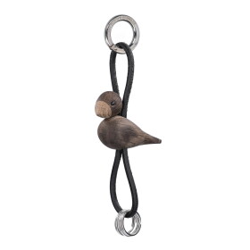 Kay Bojesen Dřevěná klíčenka Bird Black, černá barva, dřevo