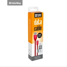 ColorWay AM červená / Datový kabel / USB-A (M) - Lightning (M) / 1 m (CW-CBUL004-RD)