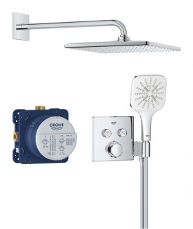 GROHE - Precision SmartControl Sprchový set s termostatem pod omítku, 31x31 cm, 3 proudy, chrom 34876000