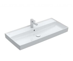 VILLEROY & BOCH - Collaro Umyvadlo nábytkové 100x47 cm, s přepadem, otvor pro baterii, CeramicPlus, Stone White 4A33A5RW