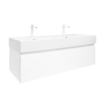 Koupelnová skříňka s umyvadlem SAT B-WAY 119x30x45 cm bílá lesk BWAY120WU2BB BWAY120WU2BB