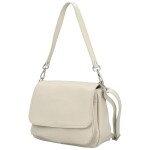 Stylová dámská kožená crossbody kabelka Keolla, krémová