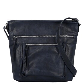 Trendy dámská koženková crossbody kabelka Zeta, tmavě modrá