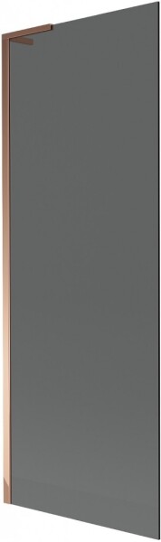 MEXEN/S - Next L vanová zástěna FIX 70 x 150, grafit, růžové zlato 895-070-000-03-40-60