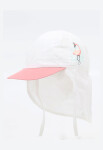 YOCLUB CLE-120 Dívčí kšiltovka Flamingo bílá 44-46 cm