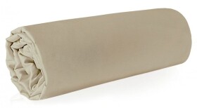 DumDekorace Vysoce kvalitní béžové prostěradlo z makosatinu Šírka: 180 cm | Dĺžka: 210 cm