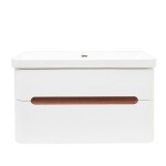 Koupelnová skříňka s umyvadlem SAT Fusion 97,5x53x45 cm bílá matná mat SATFUSION2100WMW SATFUSION2100WMW
