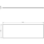 MEXEN/S - Rivel koupelnová skříňka pod umyvadlo 140 cm s deskou, 2 zásuvky, reliéf , bílá mat 91A20-14047-2-BFFC01