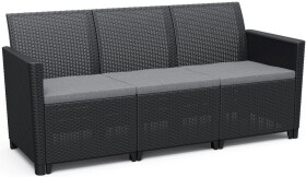 KETER CLAIRE 3 SEATERS SOFA - grafit