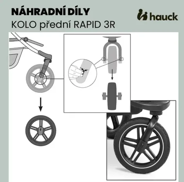 Hauck KOLO přední RAPID 3 BLACK (NDHK148549-7)
