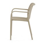 Židle jídelní, stohovatelná, cappucino plast