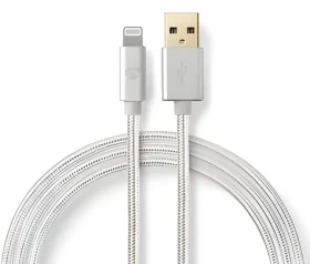 Nedis Lightning kabel 1 m / Datový kabel / USB-A (M) - Lightning 8-pin (M) / USB 2.0 / 480 Mbps / pozlacené konektory (CCTB39300AL10)