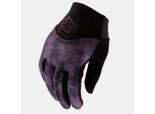 Troy Lee Designs Ace 2.0 Twisted Checkers dámské MTB rukavice Deep Purple vel. M