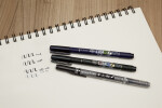 Tombow Tombow, WS-TBS, Fudenosuke, oboustranný Brush pen, štětečkový popisovač, černá/šedá, 1 ks